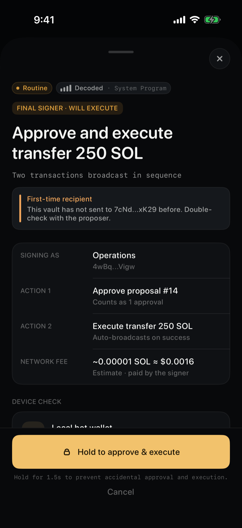 Cosign sign sheet threshold ring